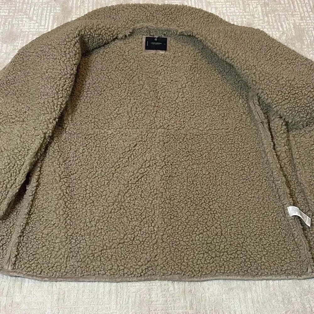 Lucky Brand Faux Shearling Button-Front Coat Women’s Size L - Picture 8 of 10